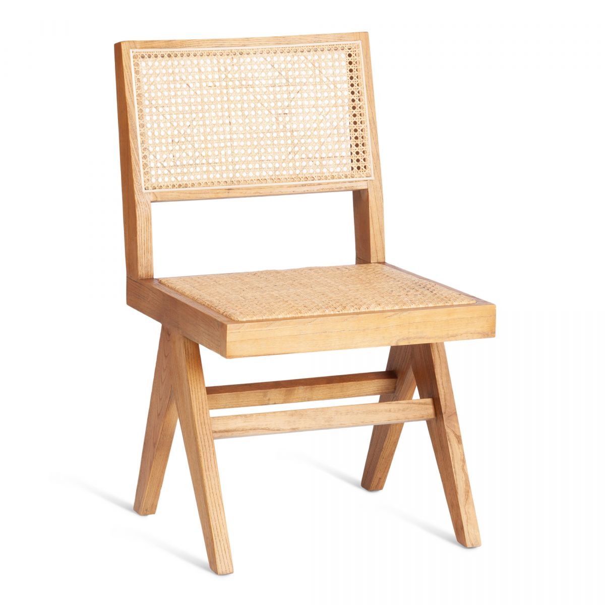 Стул LOKI (mod.XMS-CB2895) дерево вяз-ротанг, 51х44х86 см, Груша (№3)