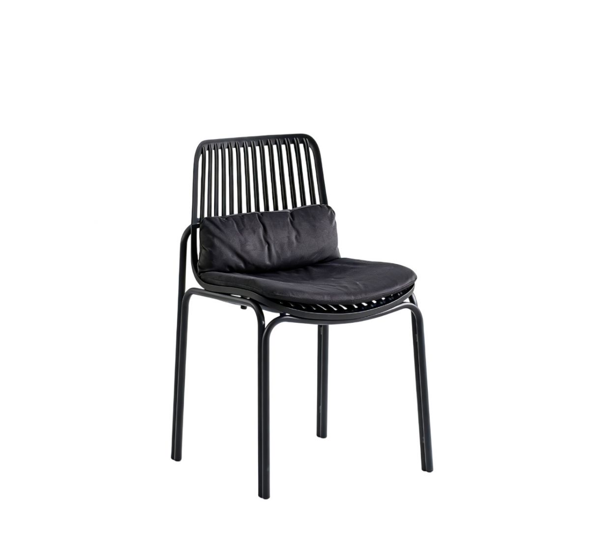Стул Louran с подушкой чёрный