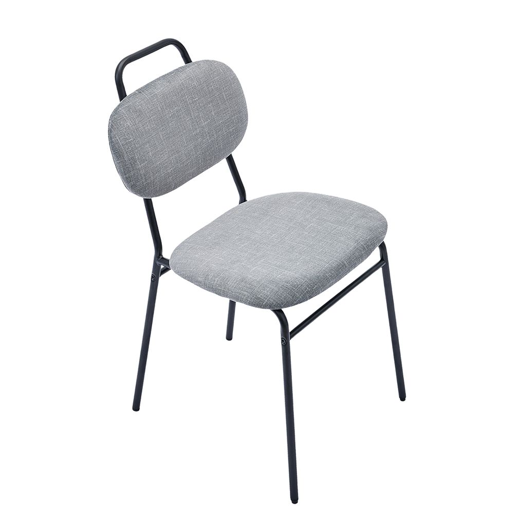 Стул MOLLY разборный черный каркас серое сиденье