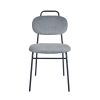 Стул MOLLY разборный черный каркас серое сиденье - 2