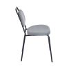 Стул MOLLY разборный черный каркас серое сиденье - 4