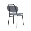 Стул MOLLY разборный черный каркас серое сиденье - 5