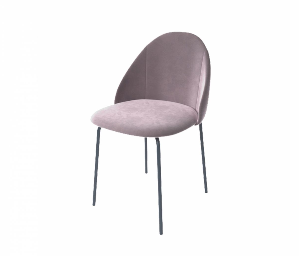 Стул Монти СМ 22-Металл Маренго серый-Ткань, велюрVelutto 10,Пепельно-розовый