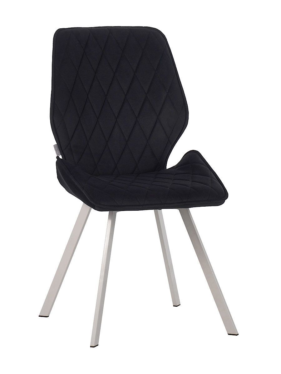 Стул мягкий, ГРАФИТ-M420-12 велюр, каркас металл, белый КВАДРАТ DC230