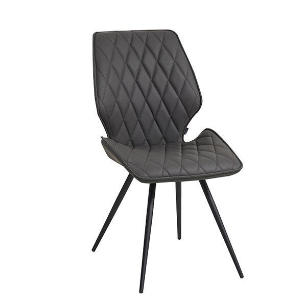 Стул мягкий, ГРАФИТ-M420-12 велюр, каркас металл, черный КВАДРАТ DC230