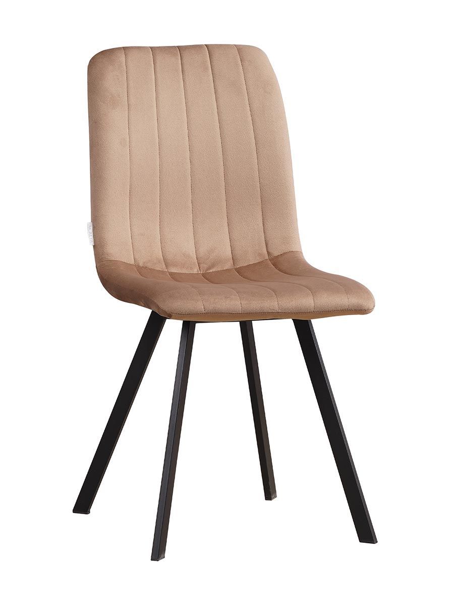 Стул мягкий, КАРАМЕЛЬ-h11 велюр, каркас металл черный КВАДРАТ C921-DC811