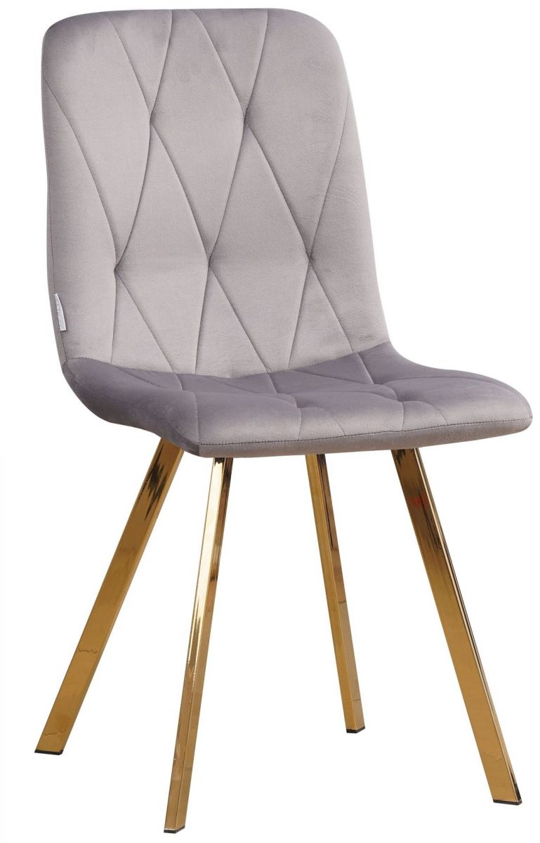 Стул мягкий, МОККО-h13 велюр, каркас металл золото КВАДРАТ C923-DC813