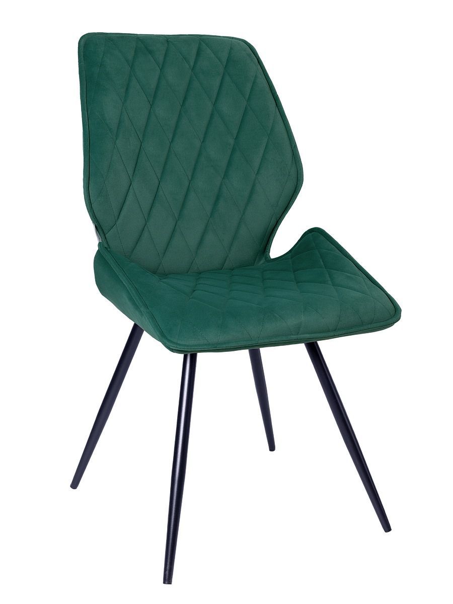 Стул мягкий поворотный 180, ИЗУМРУД-M420-36 велюр, каркас металл, черный КРУГЛЫЙ DC231