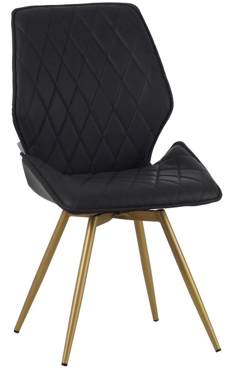 Стул мягкий поворотный 180, СЕРЫЙ экокожа, каркас металл, шампань КРУГЛЫЙ DC231