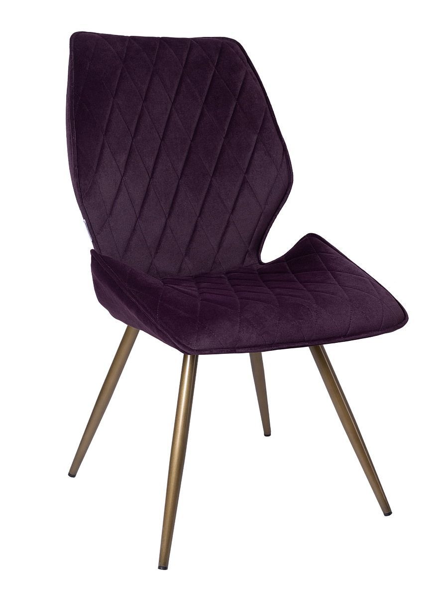 Стул мягкий поворотный 360, БРУСНИЧНЫЙ-M420-26 велюр, каркас металл, бронза КРУГЛЫЙ DC233