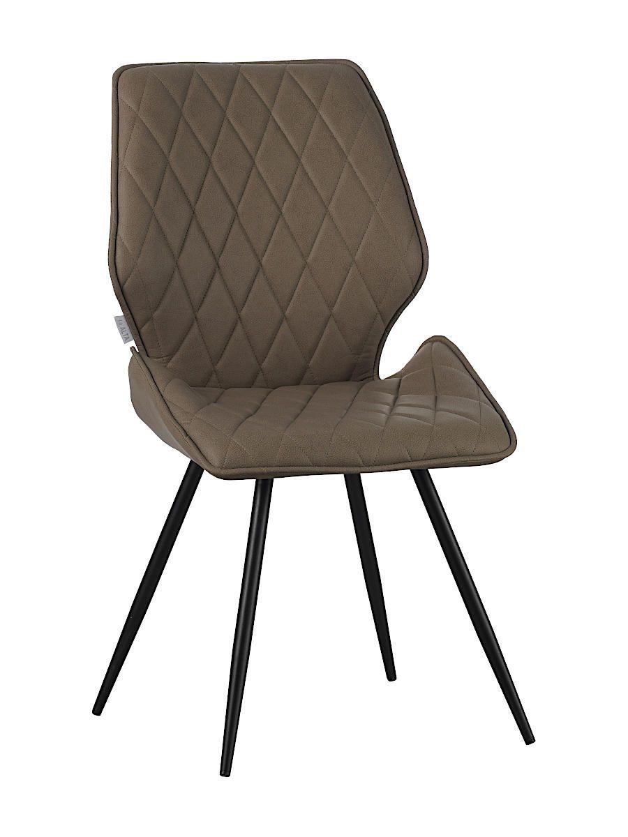 Стул мягкий поворотный 360, КРЕМОВЫЙ экокожа, каркас металл, черный КРУГЛЫЙ DC233