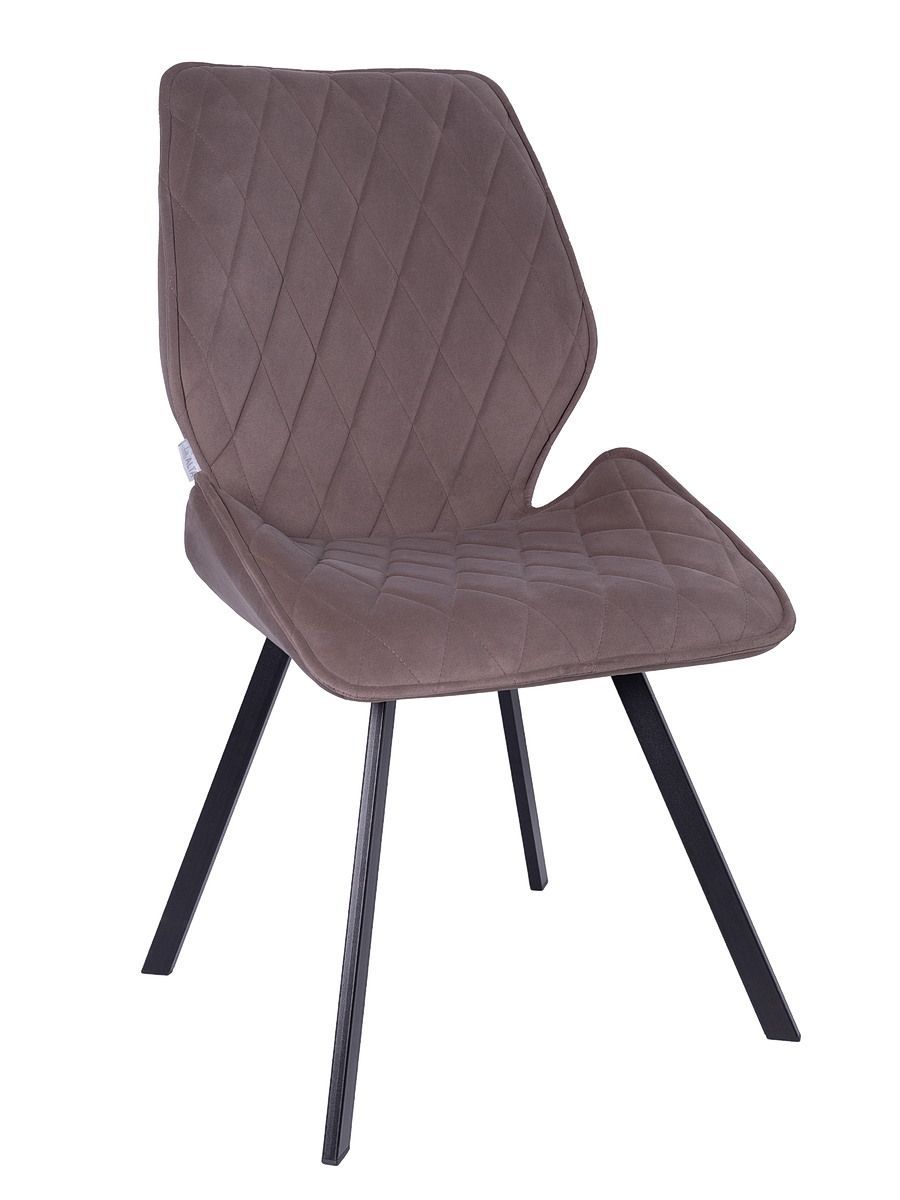 Стул мягкий поворотный 360, МОККО-M420-06 велюр, каркас металл, черный КВАДРАТ DC233