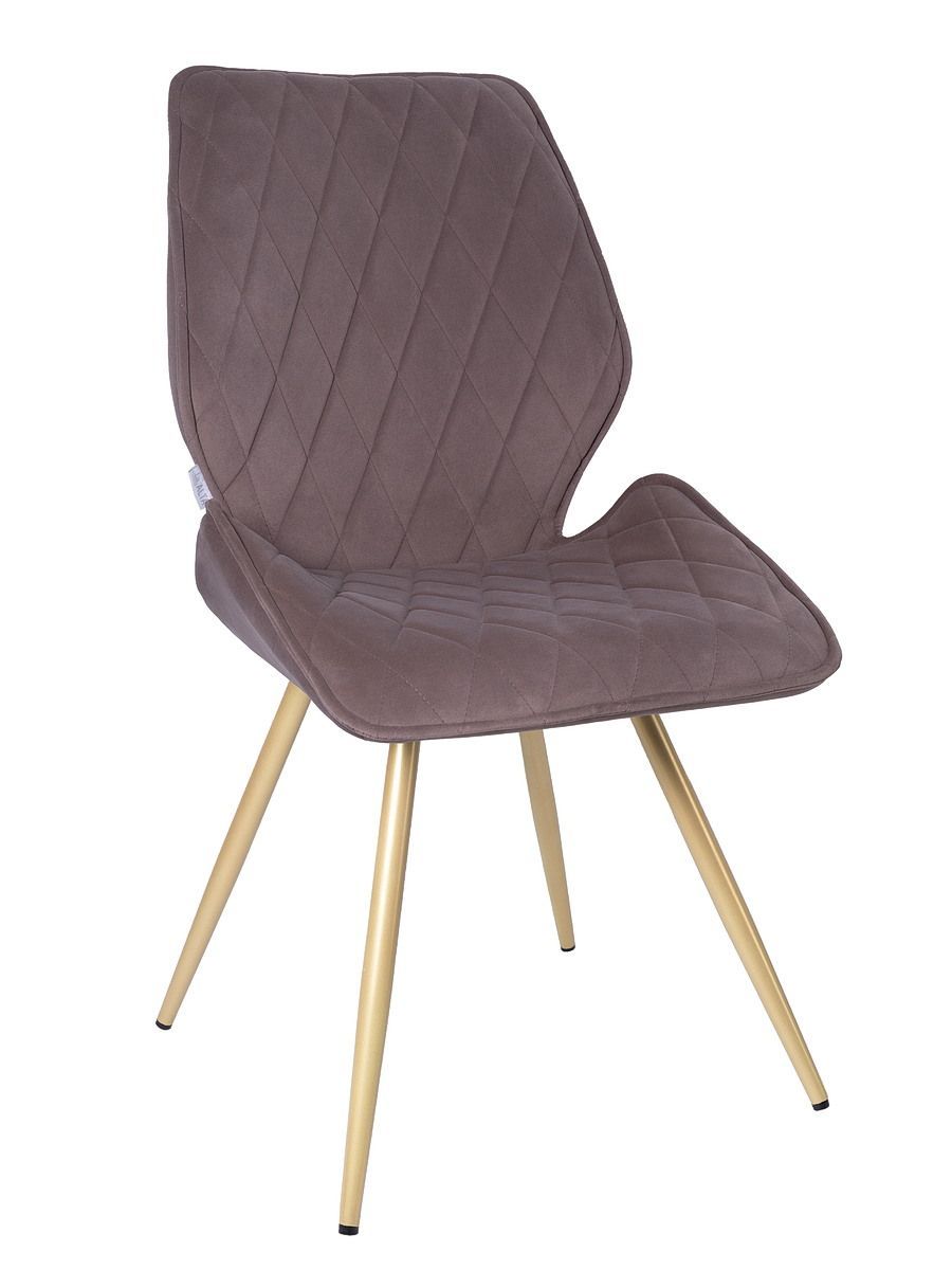 Стул мягкий поворотный 360, МОККО-M420-06 велюр, каркас металл, шампань КРУГЛЫЙ DC233