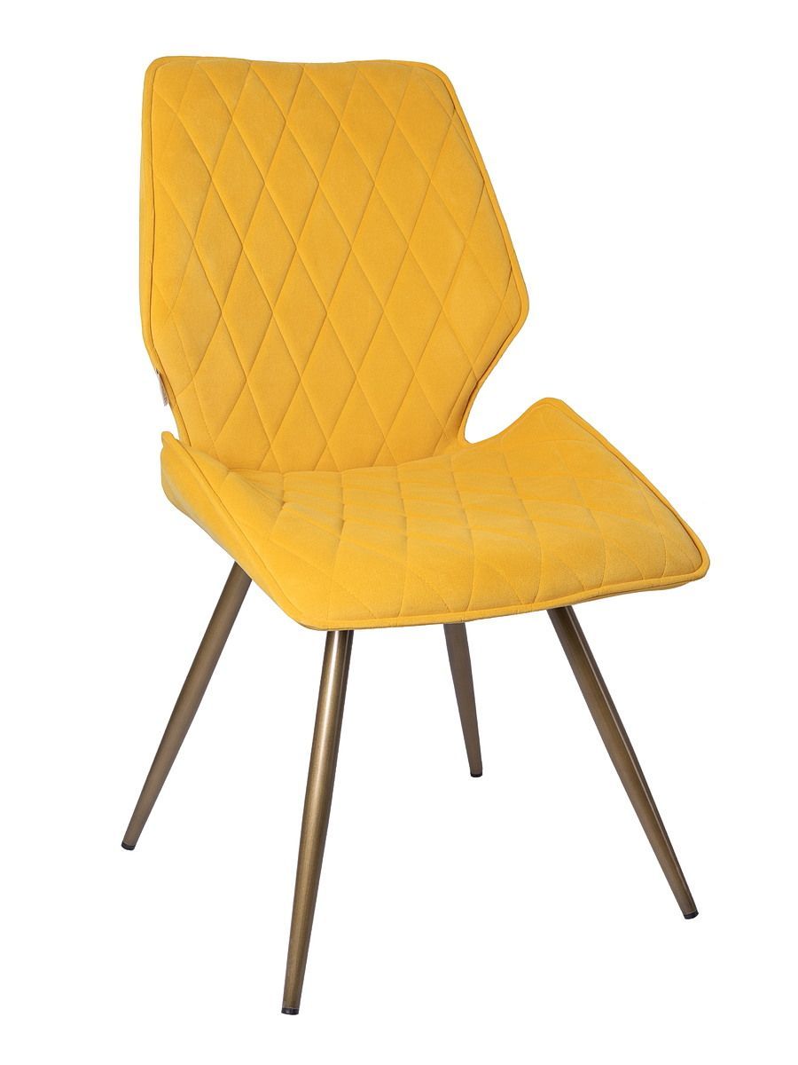 Стул мягкий поворотный 360, ЯНТАРНЫЙ-M420-32 велюр, каркас металл, бронза КРУГЛЫЙ DC233