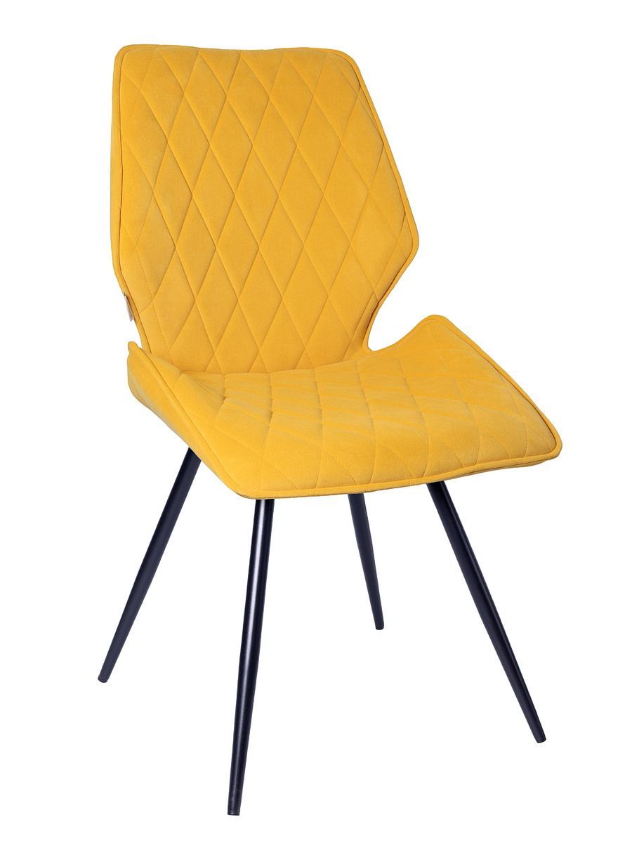 Стул мягкий поворотный 360, ЯНТАРНЫЙ-M420-32 велюр, каркас металл, черный КРУГЛЫЙ DC233