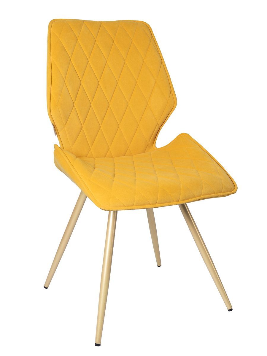 Стул мягкий поворотный 360, ЯНТАРНЫЙ-M420-32 велюр, каркас металл, шампань КРУГЛЫЙ DC233