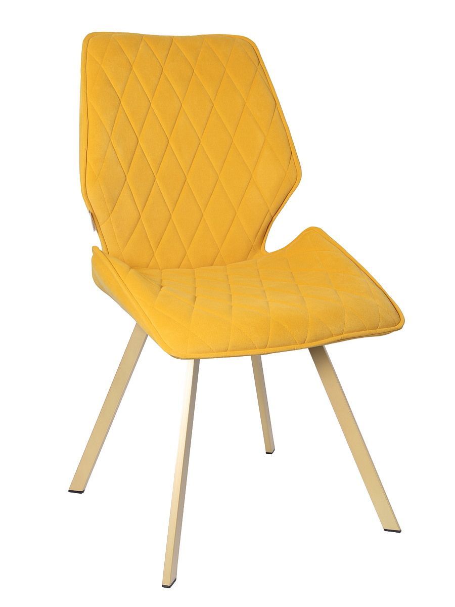 Стул мягкий поворотный 360, ЯНТАРНЫЙ-M420-32 велюр, каркас металл, шампань КВАДРАТ DC233