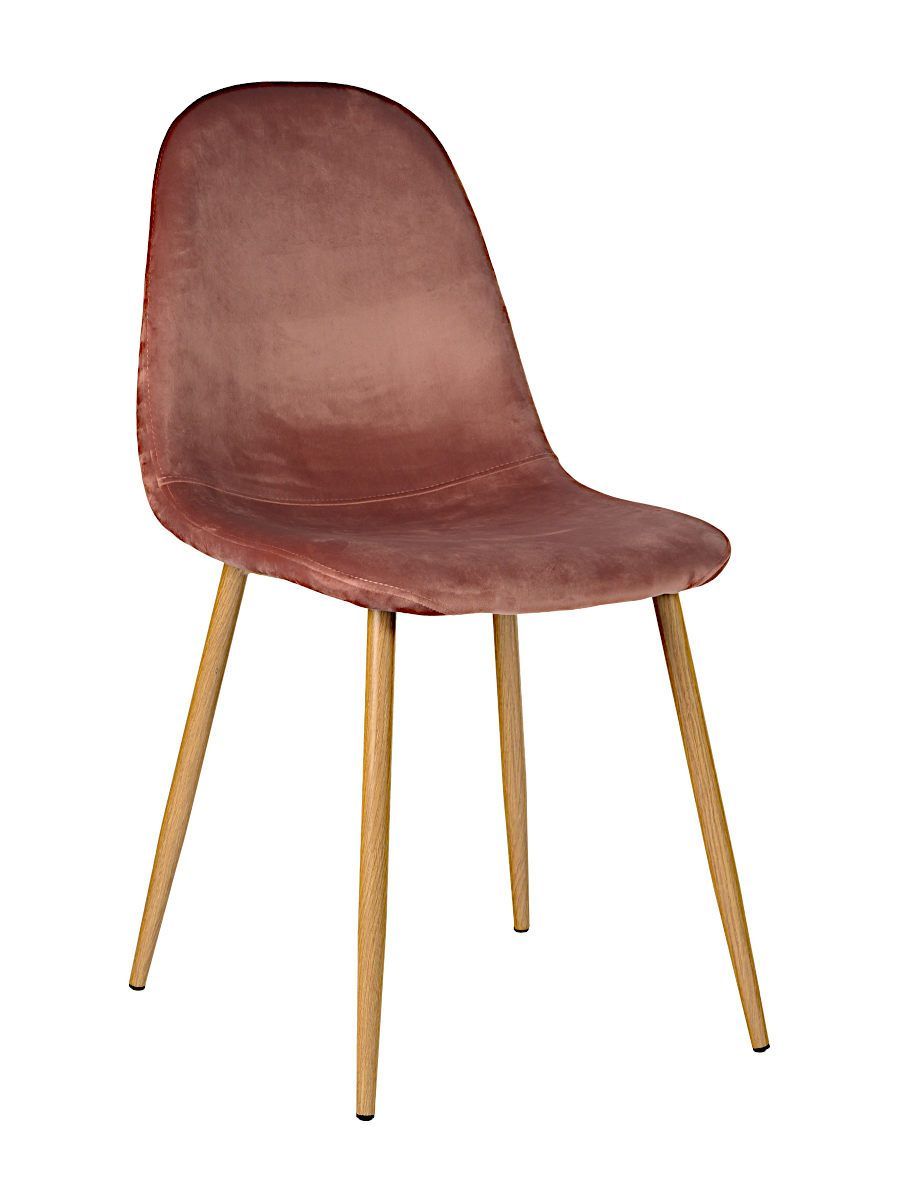 Стул мягкий, РОЗОВЫЙ велюр, каркас металл дерево DC801