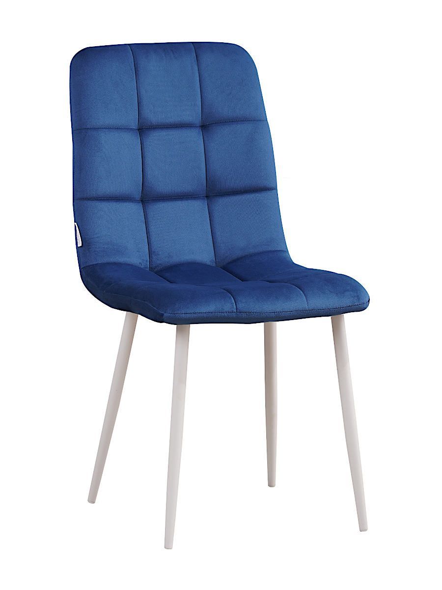 Стул мягкий, САПФИР-h64 велюр, каркас металл белый КРУГЛЫЙ C919-DC809