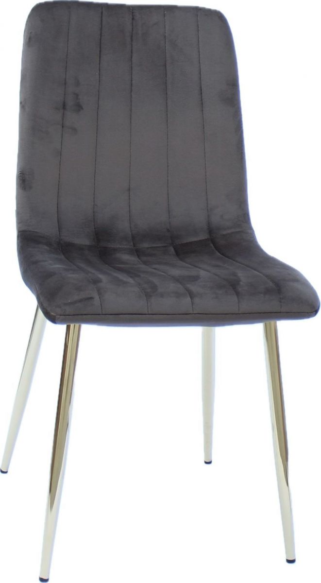 Стул мягкий, СЕПИЯ КОРИЧНЕВЫЙ-h47 велюр, каркас металл золото КРУГЛЫЙ C921-DC811