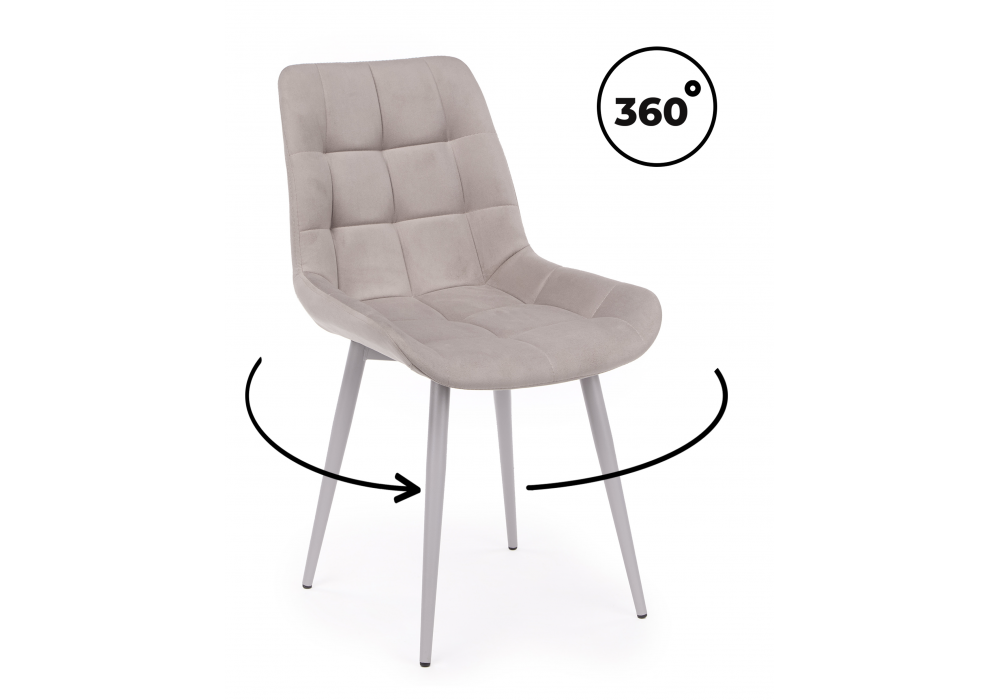 Стул на металлокаркасе Челси 360 К латте (zd 290) - серый np