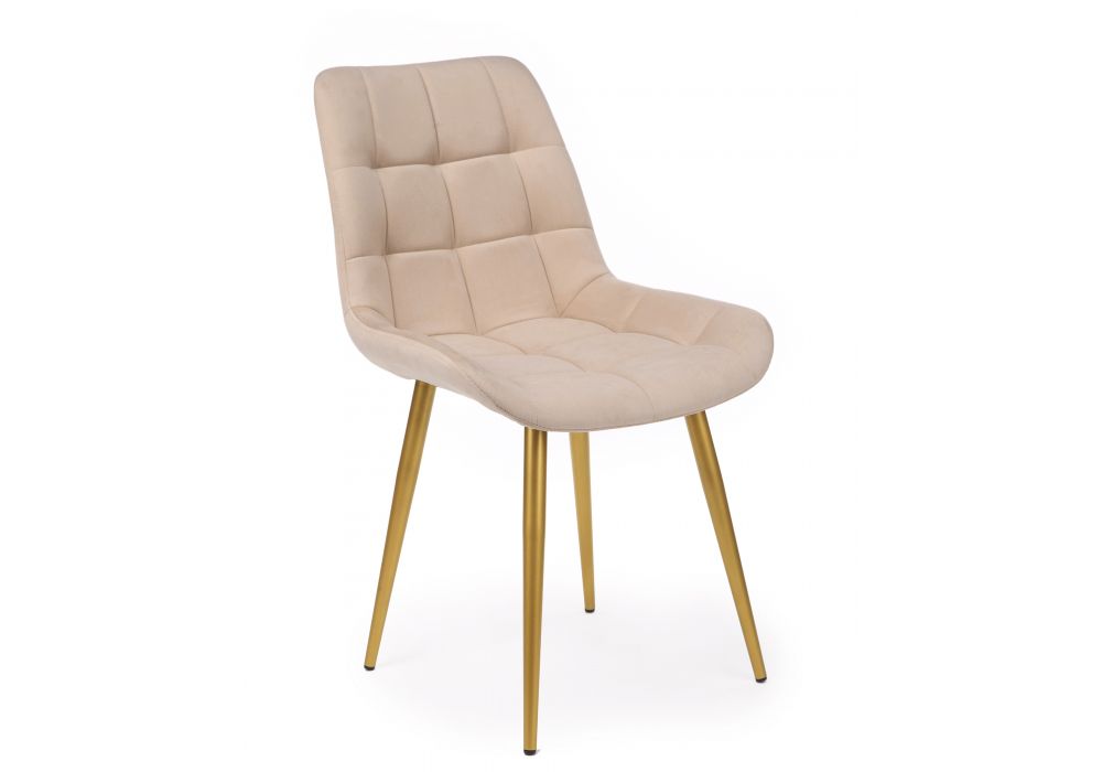 Стул на металлокаркасе Челси К бежевый (zd 210) - золотой np