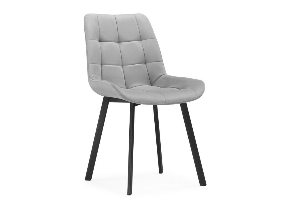 Стул на металлокаркасе Челси П светло-серый (zd 960) - черный np