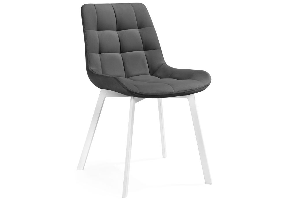 Стул Челси темно-серый - белый