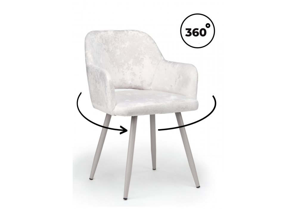 Стул на металлокаркасе Эолин 360 светло-бежевый (simple 011) - серый