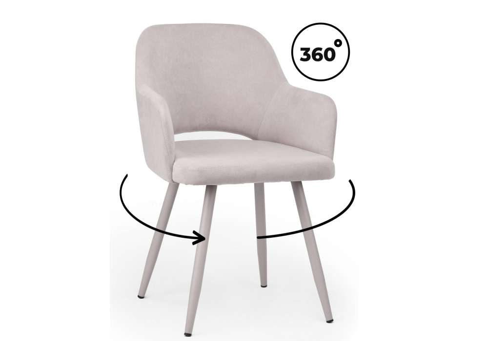 Стул на металлокаркасе Эолин 360 светло-серый (glory 36) - серый