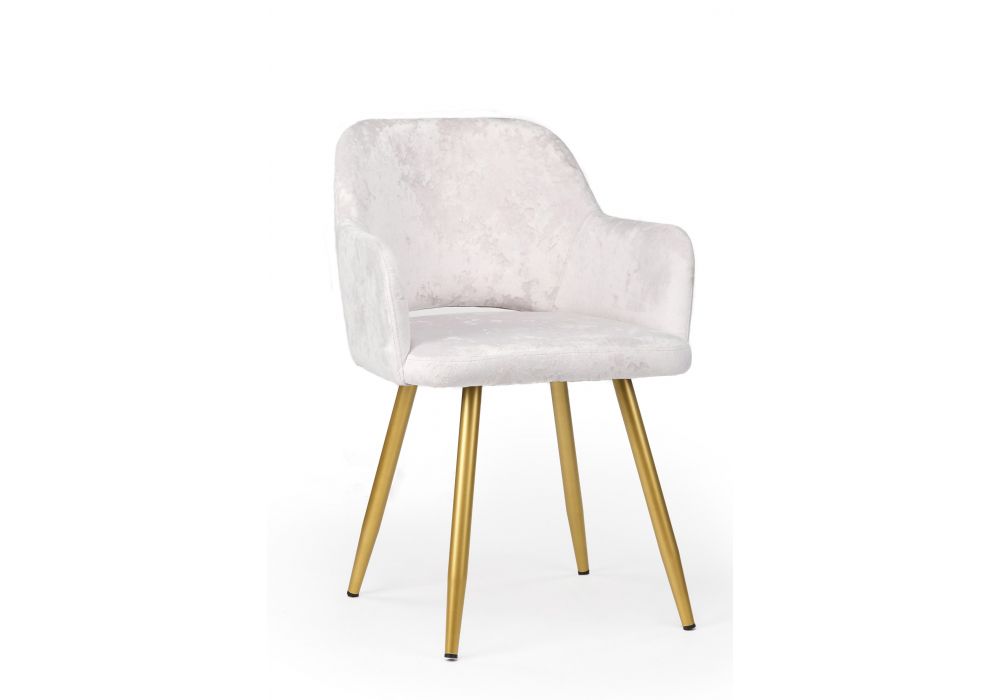 Стул на металлокаркасе Эолин светло-бежевый (simple 011) - золотой