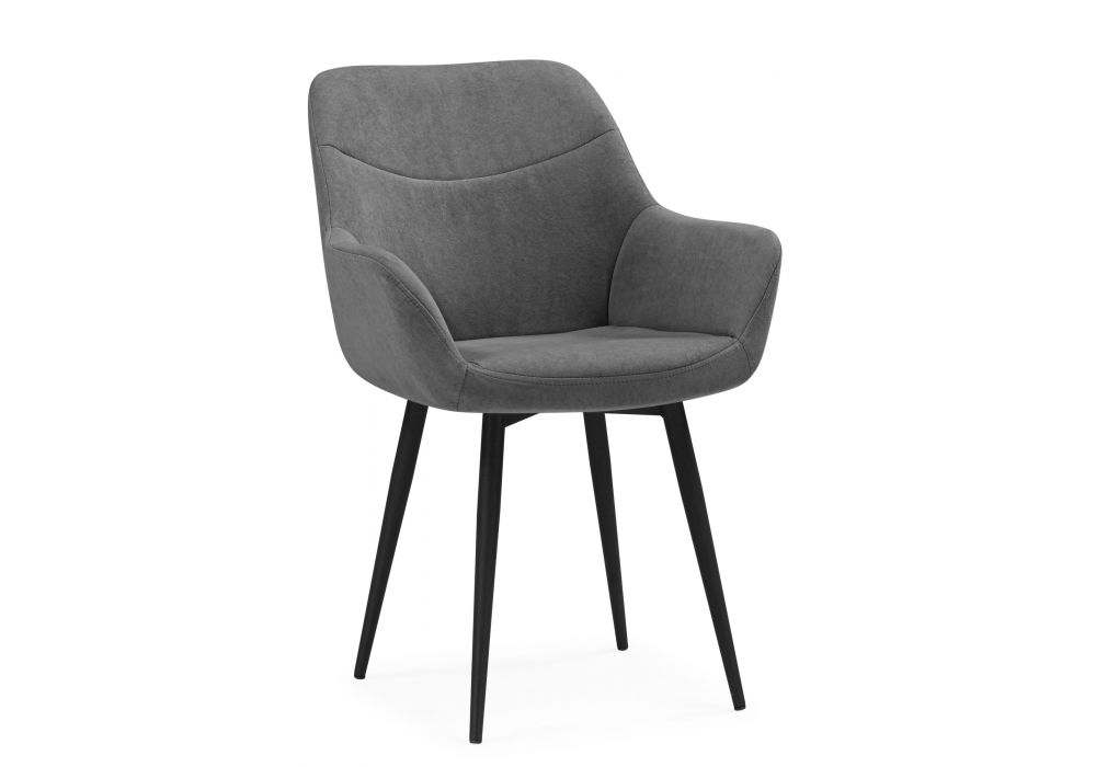 Стул на металлокаркасе Флюид темно-серый (zd 995) - черный