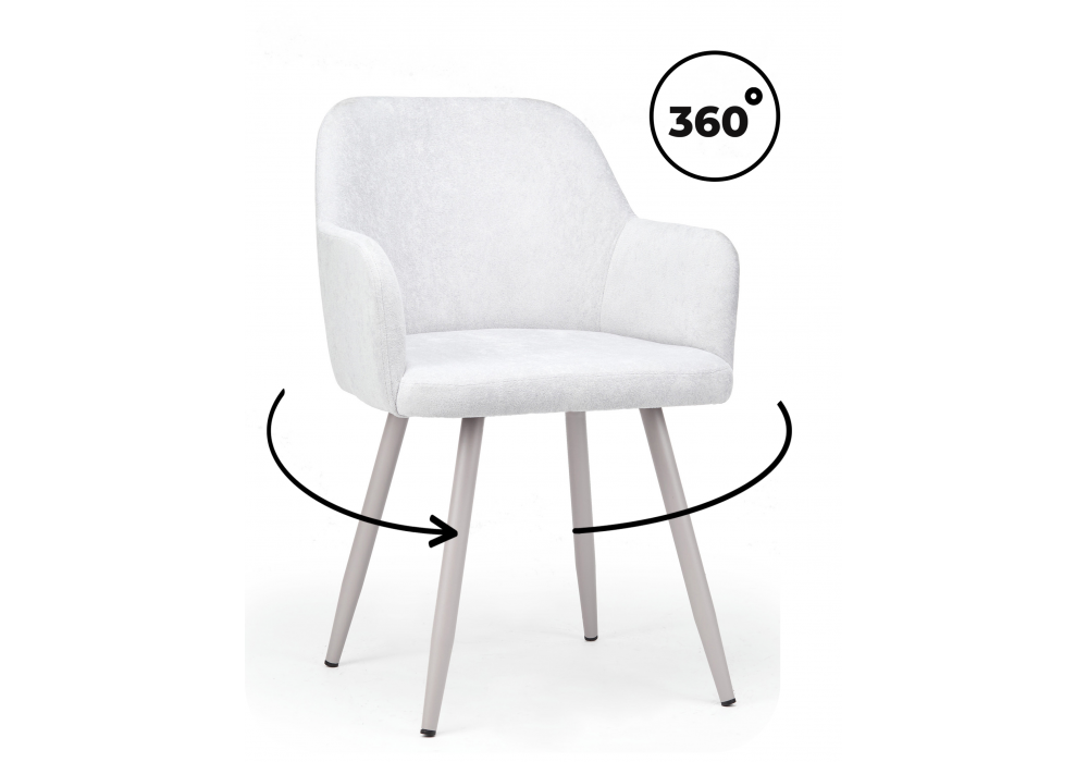 Стул на металлокаркасе Инфини 360 светло-серый (ocean 021) - серый