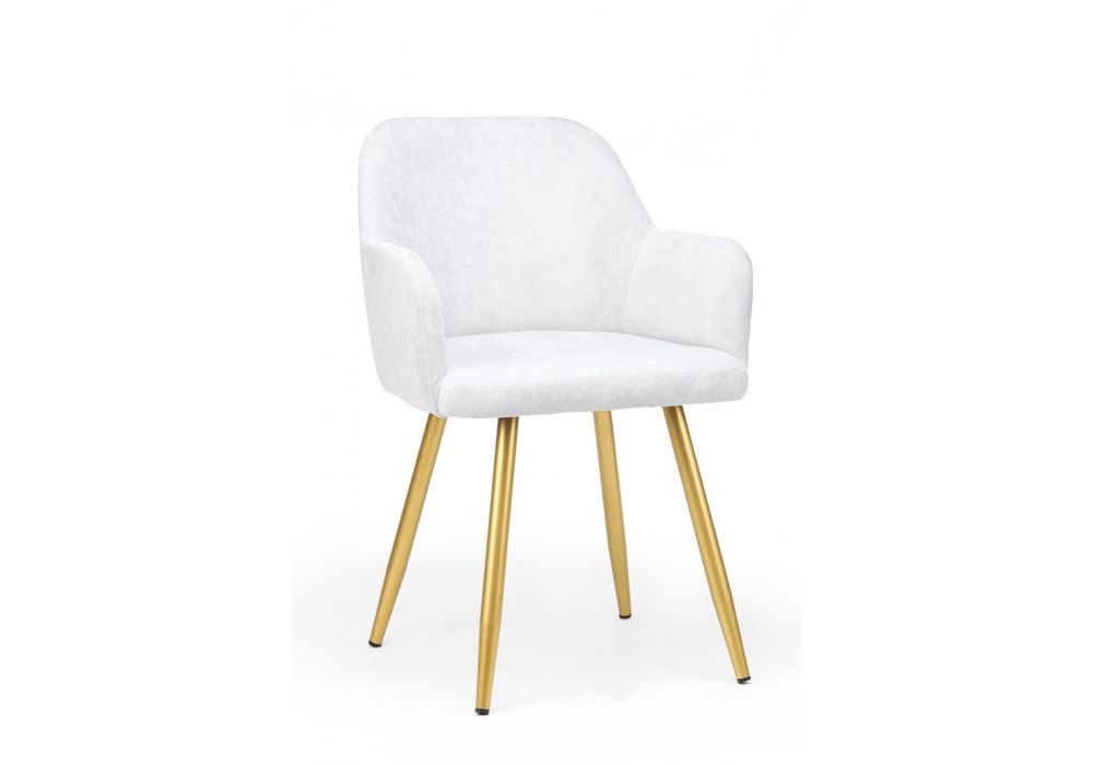 Стул на металлокаркасе Инфини светло-серый (ocean 021) - золотой