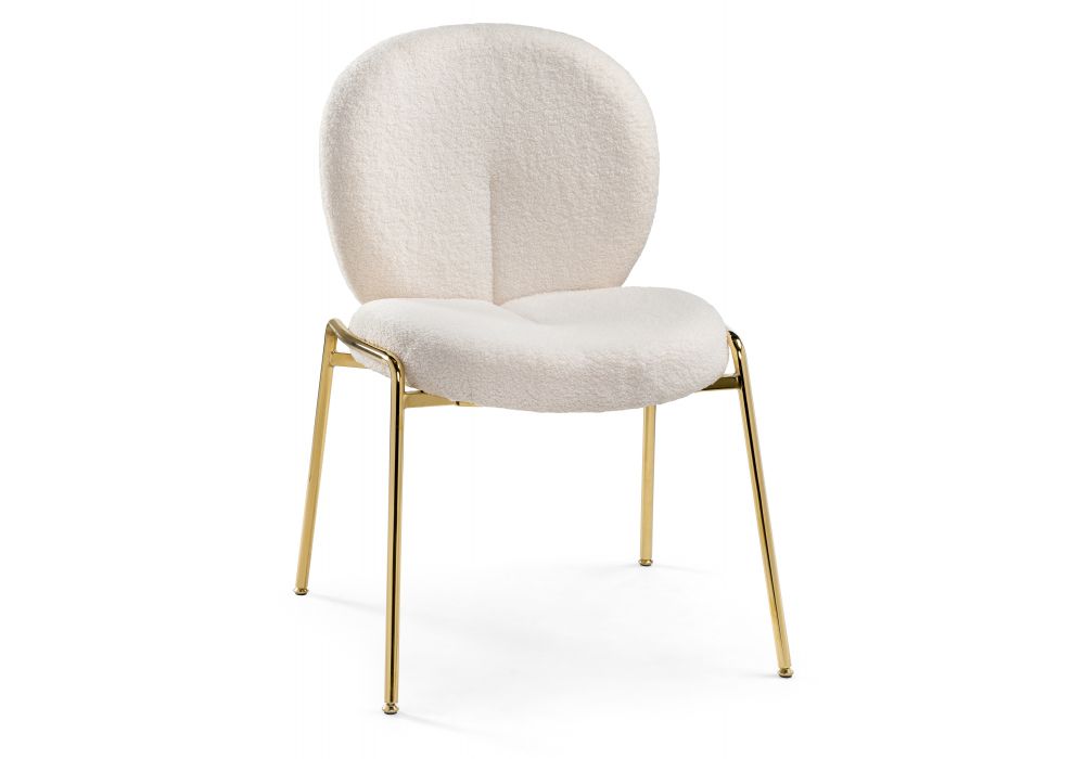 Стул на металлокаркасе Kalipso 1 white - gold