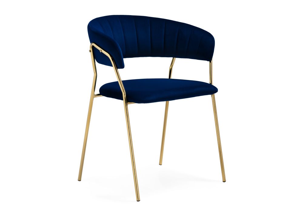 Стул Kamelia 1 dark blue - gold