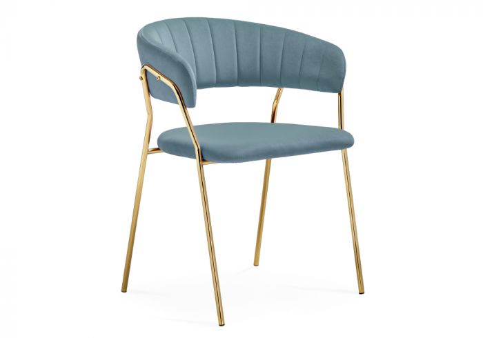 Стул Kamelia 1 light blue -gold