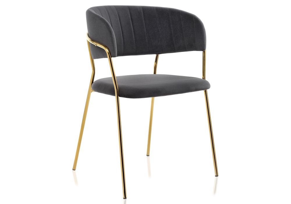Стул Kamelia grey - gold