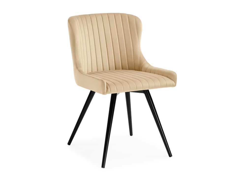Стул Хабри бежевый - черный глянец