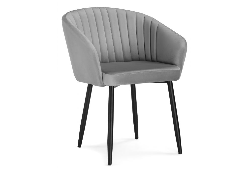 Стул на металлокаркасе Корсо темно-серое - черное