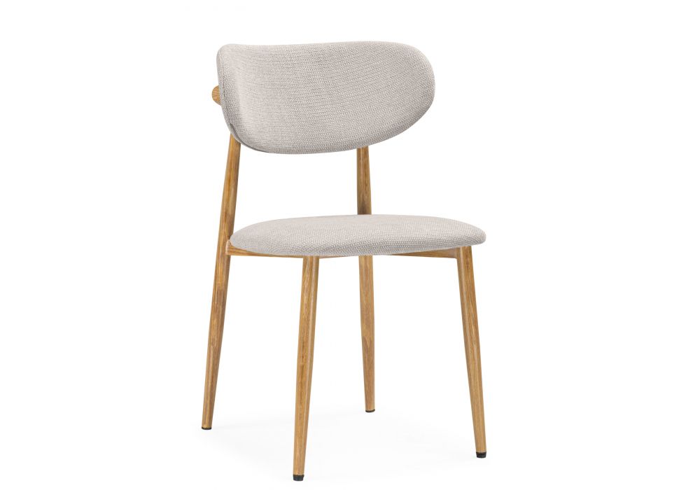 Стул на металлокаркасе Lisbon бежевый - цвет дерева