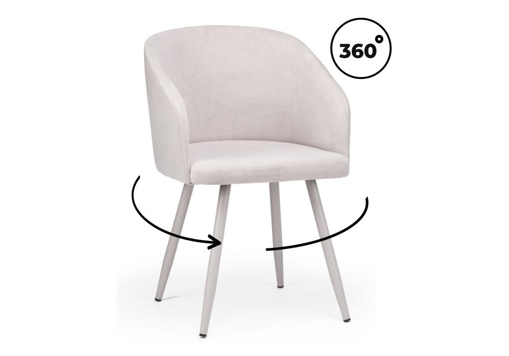 Стул на металлокаркасе Монер 360 светло-серый (glory 36) - серый