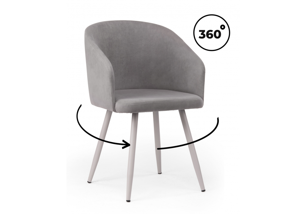 Стул на металлокаркасе Монер 360 темно-серый (glory 20) - серый