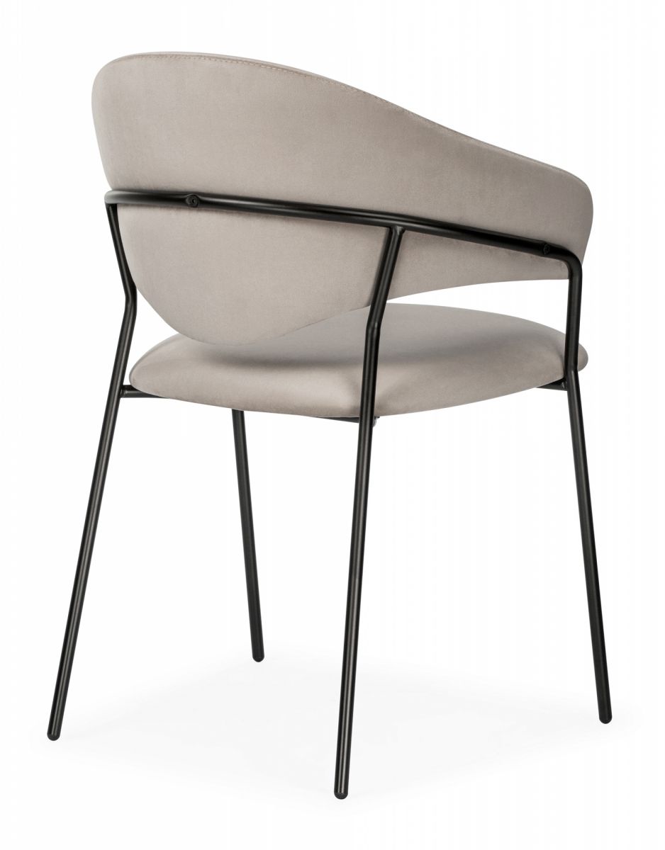 Стул Рансол серый - черный глянец