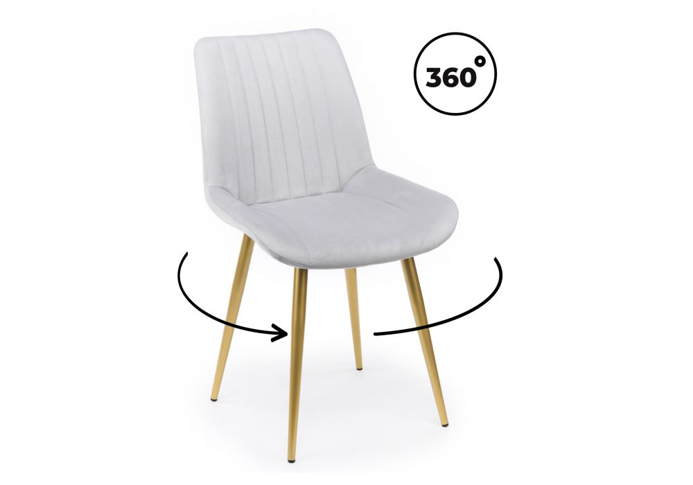 Стул на металлокаркасе Седа 360 светло-серый (zd 960) - золотой np