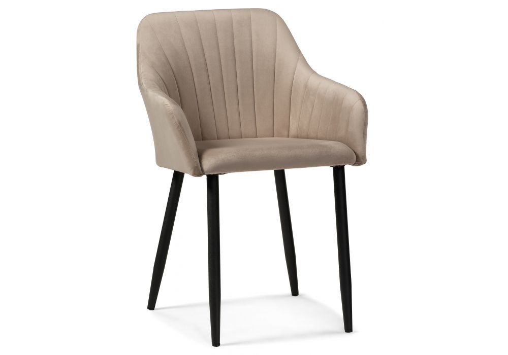 Стул на металлокаркасе Слэм бежевое - черное