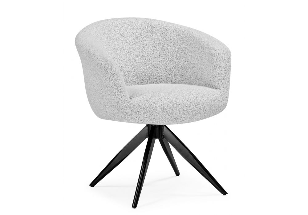 Стул на металлокаркасе Solomon 1 вращающийся светло-бежевый - черный