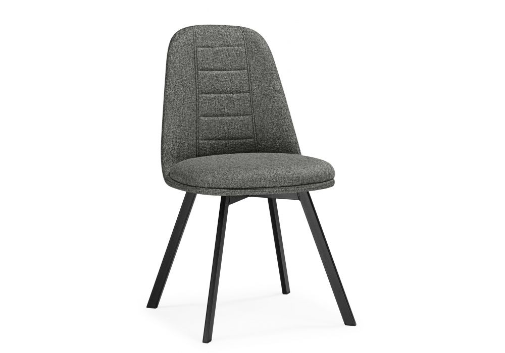 Стул на металлокаркасе Texas 2 светло-серый поворотный - черный