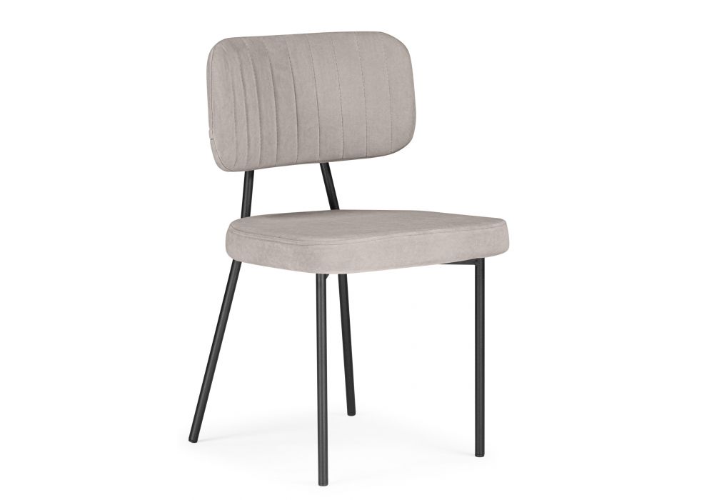 Стул на металлокаркасе Вакао латте brendy smoke 04 - черный