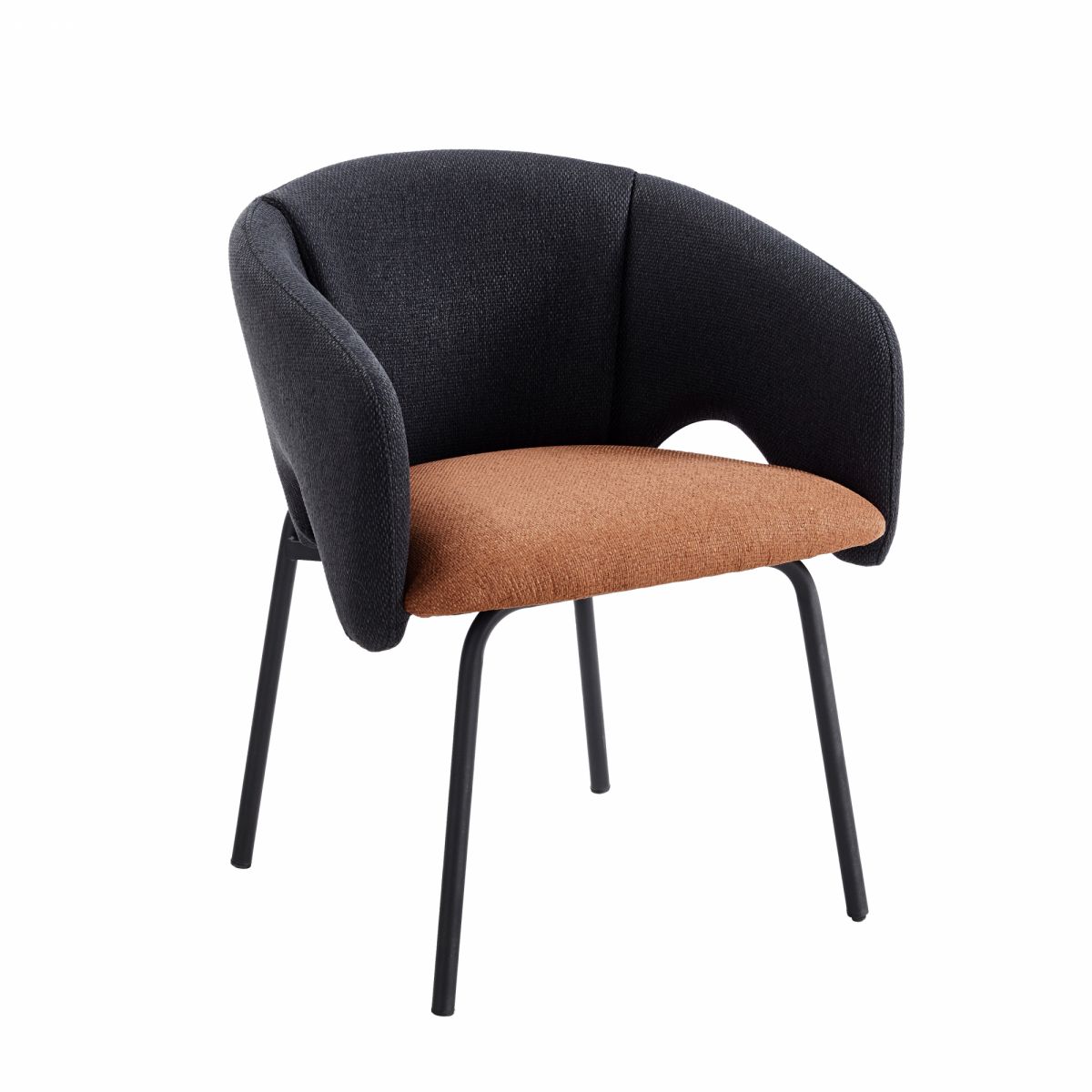 Стул обеденный Afrida рогожка тёмно-синий терракот